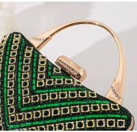 Bolso de noche,vintage,banquete,bolso de mano,clase alta,diamantes incrustados,bolso de señora. Pequeño bolso cuadrado, partido diario - details 6