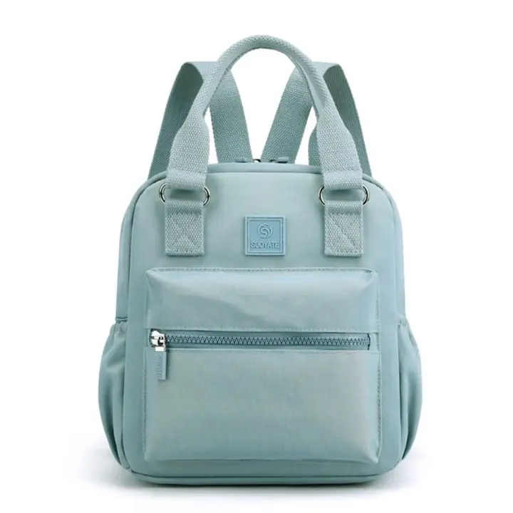 Mochila multifuncional versátil de nailon para mujer y niña, bolso escolar ligero de estilo coreano - 1