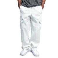 Pantalones de chándal largos con múltiples bolsillos, sueltos, de gran tamaño, con cordón, aptos para corredores deportivos y de calle - details 1