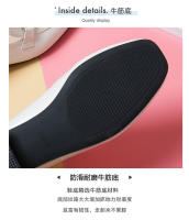 Mocasines de mujer con plataforma interior para aumentar la altura, puntera cuadrada, boca poco profunda, tacón grueso y suela suave. - details 5