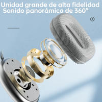 Auriculares inalámbricos Bluetooth con sonido de alta fidelidad Auriculares supraaurales Diadema Batería de larga duración Auriculares ajustables y giratorios Almohadillas de espuma viscoelástica Tapones metálicos para los auriculares Cancelación de ruido - details 0
