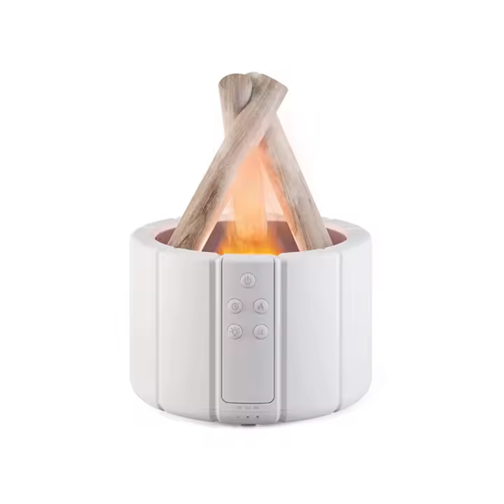 Máquina de aromaterapia Campfire, humidificador de Llama de aceite esencial, decoración del Hogar, Blanco - 1