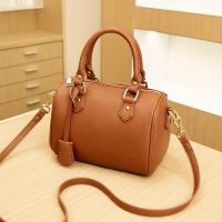 Bolso Boston Elegante de Caño Ligero Cuero Genuino con Patrón de Lichee - details 5