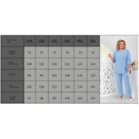 Conjunto Elegante De Talla Grande En Color Sólido Con Cuello Redondo Y Siete Mangas Con Pantalones 2 Piezas Para Mujer Senior - details 0