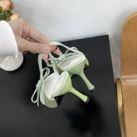 Stiletto tacones altos bolsa francesa cabeza sandalias zapatos de hadas nuevo temperamento arco puntiagudo solo zapatos - details 26