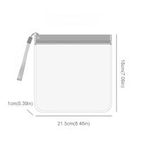 Bolsa de lavado de maquillaje transparente, bolsa de pasaporte de viaje ligera impermeable, bolsa de almacenamiento con soporte para teléfono y tarjeta antirrobo EVA, 5 uds. - details 0