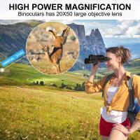 Prismáticos de alta potencia para adultos, binoculares compactos impermeables profesionales/Diarios HD para observación de aves, senderismo, viajes de concierto con lente BAK4 Prism FMC, 20x50 - details 3