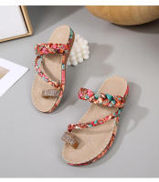 Sandalias de cuña bohemias con cuentas de madera y diamantes de imitación, cómodas y de talla grande para mujer, nueva moda 2025 - details 16