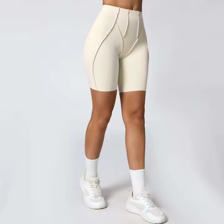 Malla de yoga sin costuras para mujer, cintura alta deportiva Fiess, color melocotón, pantalones de entrenamiento para correr, entrenamiento, gimnasio - 1