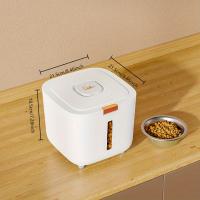 Contenedor de almacenamiento de alimentos sellado para mascotas con tapa, Cubo de plástico a prueba de humedad e insectos para perros y gatos, 1 unidad - details 4