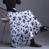 Falda de tul coreana para mujer, Falda Midi holgada con gancho Floral, elegante e informal, combina con todo, novedad de verano - details 9