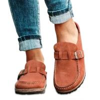 Zapatos Retro sin cordones para mujer, zuecos planos cómodos, informales, talla grande, verano, 2023 - details 2