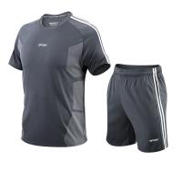 Traje de manga corta de secado rápido para hombre, ropa de fitness deportiva para correr al aire libre, LT318 - details 3