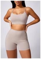 Ropa cómoda de yoga para mujeres, corbatas cortas sin mangas, material de nailon de estilo sólido - details 12