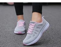 Zapatos informales para mujer, zapatos planos de malla transpirables a la moda, calzado blanco para mujer - details 7