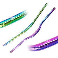 Manillar de aluminio ultraligero para bicicletas de montaña, color plateado, Horizontal, en forma de Golondrina, 720mm - details 3