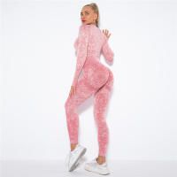 Conjunto de mallas de yoga sin costuras para mujer, ropa deportiva, para entrenamiento, gimnasio, ropa deportiva - details 15