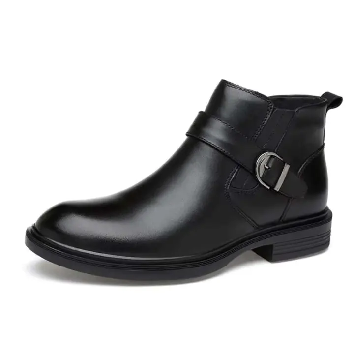 2025 Productos innovadores Botas de cuero estilo motocicleta Zapatos formales para hombres - 1