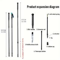 Bastón de Senderismo Ajustable y Telescópico de Aleación de Aluminio Ligero - details 6