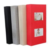 Álbum de fotos con cubierta de lino, 200 piezas, tipo Interleaf, 6 pulgadas, libro de fotos, almacenamiento de fotos, álbum de recortes grande - details 3