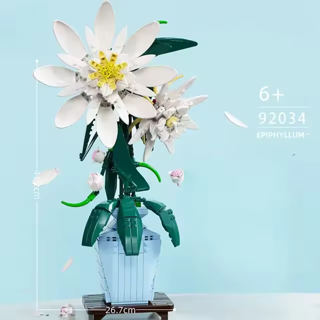 Epiphyllum bloques de construcción decoración de estilo chino, flor de vida eterna, juguetes educativos para padres e hijos, regalos de navidad DIY - 1