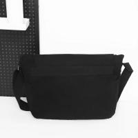 Bolso Bandolera de Nailon Negro de Color Sólido con Cierre de Cremallera y Forro de Poliéster - details 3
