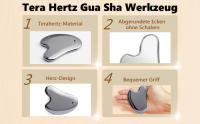 Massage Kratzer für die Gesichts Pflege, Lymph Drainage Tera Hertz Stein Kratz Brett mit Lanyard