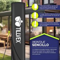 Parasol Excentrico de Sombrilla con 32 Luces LED Solar Giratorio 360º, Protección UV - details 44