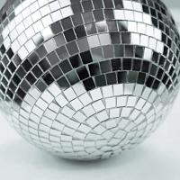 Bola de discoteca de espejo con anillo colgante para fiesta con efecto de luz, decoración del hogar, escenario de Club, 8 pulgadas - details 2