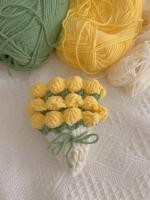 Kit de posavasos de ramo de rosas tejido a manodiyManteles individuales terminados - details 13