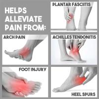 Fascitis plantar movimiento tobillo, manga de compresión, calcetines para tendinitis, dolor en las articulaciones, hinchazón del talón, 1 par - details 4
