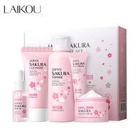 Sakura-Conjuntos y kits para el cuidado de la piel con suero limpiador, crema para ojos, crema con esencia, productos de belleza para mujeres, juegos de regalo, Kit de viaje de rutina - details 22