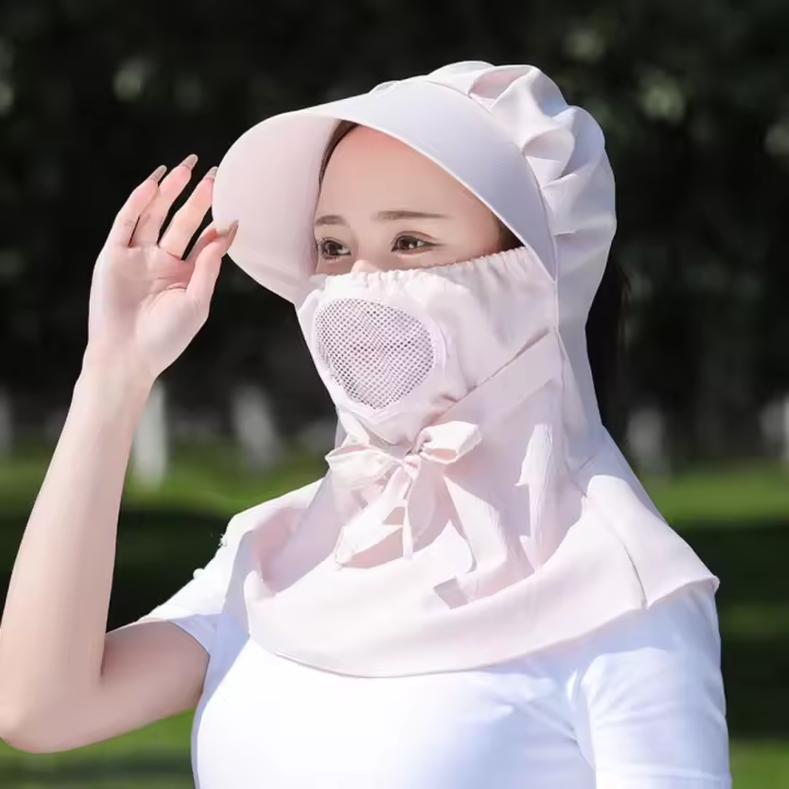 Sombrero de verano con ala ancha, recargable, para mujer, con protección UV, ventilador, gorra de sol, sombrero de pesca con ventilador. - 1