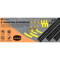 Elechomes E Track Kit de rieles de amarre: juego de 22 piezas Kit de rieles Etrack, correas de trinquete, amarres de cuerda, 6 anclajes de junta tórica, 2 ranuras individuales - details 0