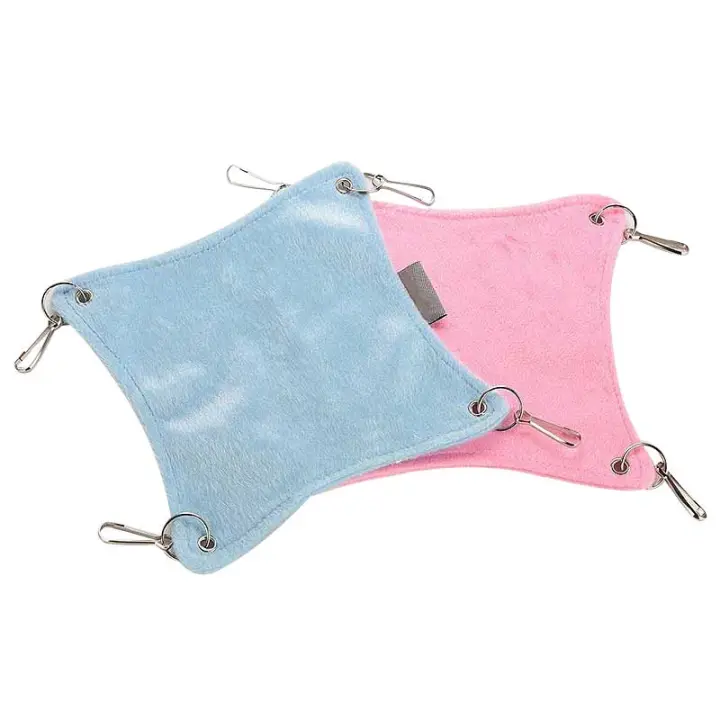 Hamaca de Chinchilla de hámster de tela de felpa cálida, conejillo de indias, conejo, jaula de cama colgante, accesorios - 1
