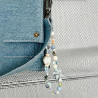 Encanto de Cadena de Teléfono de Estrellas de Mar en Cuentas Accesorio Universal para iPhone y Samsung Joyería de Verano Coreana - details 3