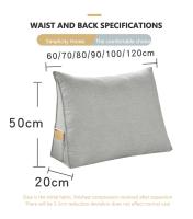 Cojín de Cama para Oficina Sofá Almohada de Lectura para TV Cojín de Lumbar Cómodo Sofá de Dormir Triángulo Pillow Decoración del Hogar - details 10