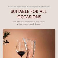 Botella elegante sin plomo en forma de S, vidrio transparente, lata roja, recipiente para jugo, botella de vino - details 3