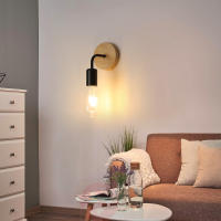 Goeco-Lámpara de Pared ajustable Para Dormitorio, Pasillo, Escaleras, Bar, color Negro, Industrial, 2 Piezas - details 4