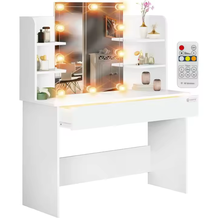 Luces Led 110x40x140cm Brillo Regulable Espejo Blanco - 1