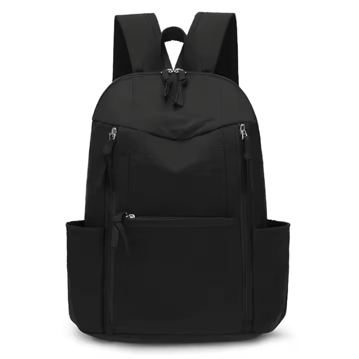 Mochila artística de nailon Ins, mochila de lona plisada a la moda, mochila escolar con cordón para celebridades de Internet, bolso de mujer - 1