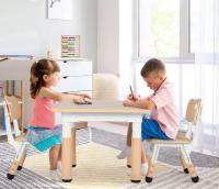 Juego de mesa y 2 sillas para niños, muebles de grupo para asientos infantiles, altura ajustable - details 0
