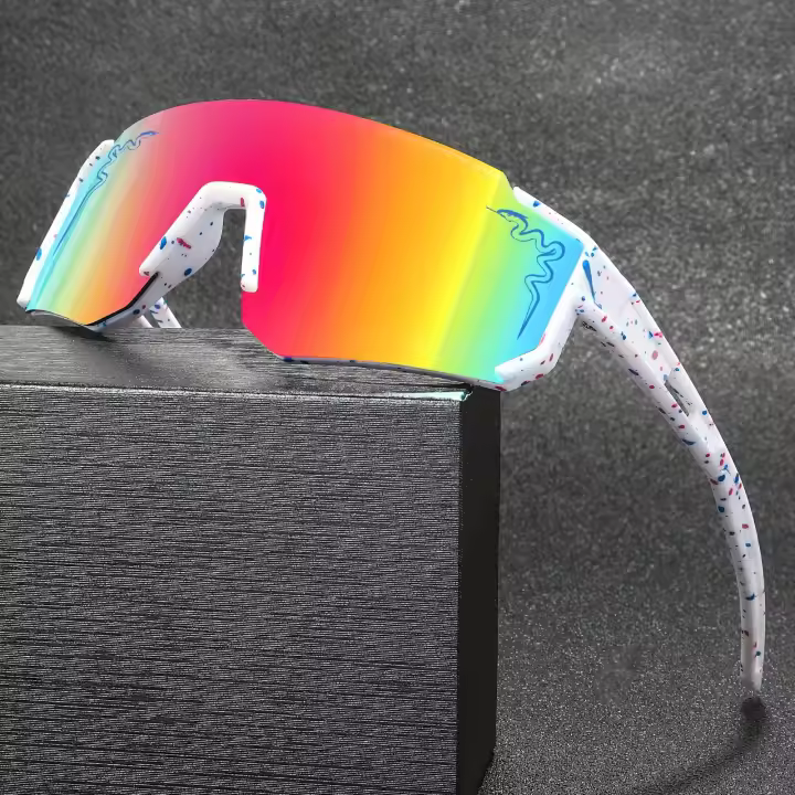 Gafas de moda deportiva ELAX para jóvenes - Ojales elegantes para niños y niñas, de azul graduado a violeta a azul transparente, montura y lentes de poliéster duraderos, ideales para ropa casual y actividades. - 1