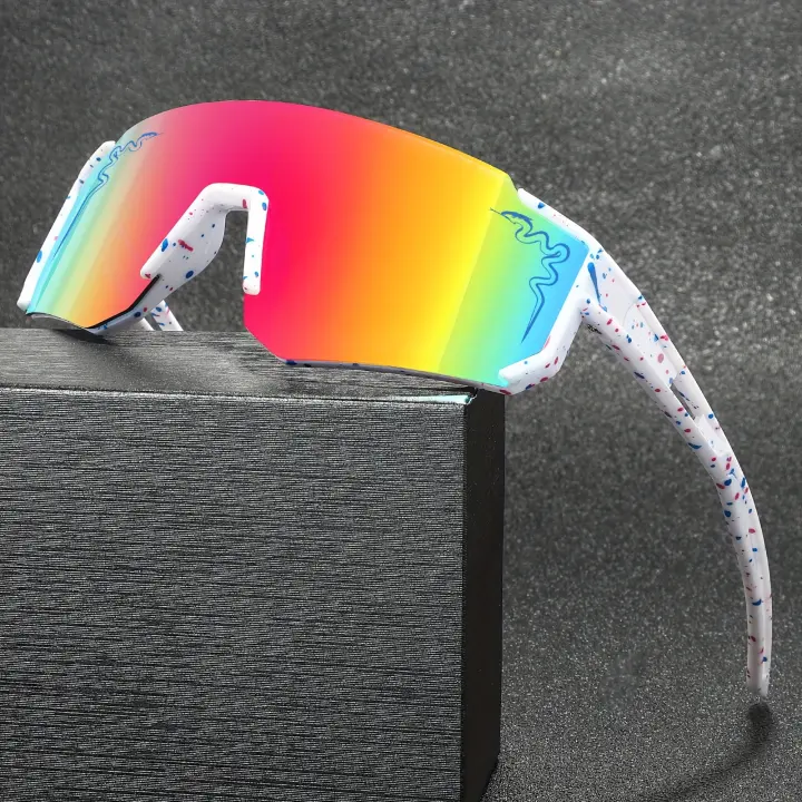 Gafas de moda deportiva ELAX para jóvenes - Ojales elegantes para niños y niñas, de azul graduado a violeta a azul transparente, montura y lentes de poliéster duraderos, ideales para ropa casual y actividades. - 1