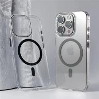 Para Magsafe funda de teléfono transparente para iPhone 16 15 14 13 Pro Max Plus 16e transparente magnético inalámbrico antiarañazos cubierta de PC - details 5