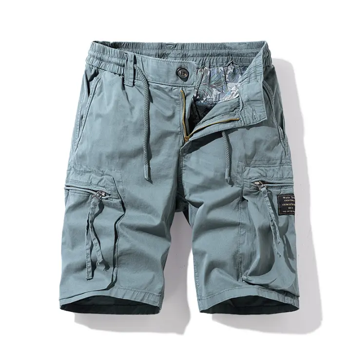 Pantalones Cortos de Hombre a la Moda Talla Grande, Múltiples Bolsillos, Estilo Casual - 1
