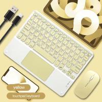 Teclado táctil inalámbrico recargable, 10 pulgadas, portátil, para iPad, tableta, teléfono, PC, magnético, Bluetooth, con ratón - details 12