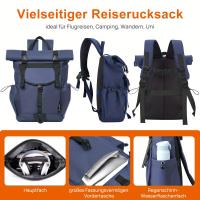 22L/32L Mochila de viaje de moda para hombres, mujeres, estudiantes, ligera con cierre de rodillo para la universidad, colegio, simple mochila de viaje deportiva para el día - details 2
