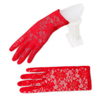 Guantes de Novia de Encaje Transpirable y Amigables con la Piel Color Sólido para Novias y Damas de Honor Moda de Mujer - details 5