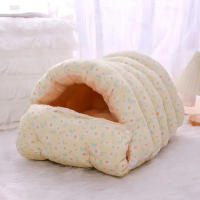 Cama De Gato Caliente Invierno Nido De Mascota Pequeño Almohadilla Suave Para Dormir Accesorios Para Animales Tamaño 35X32X23CM - details 10